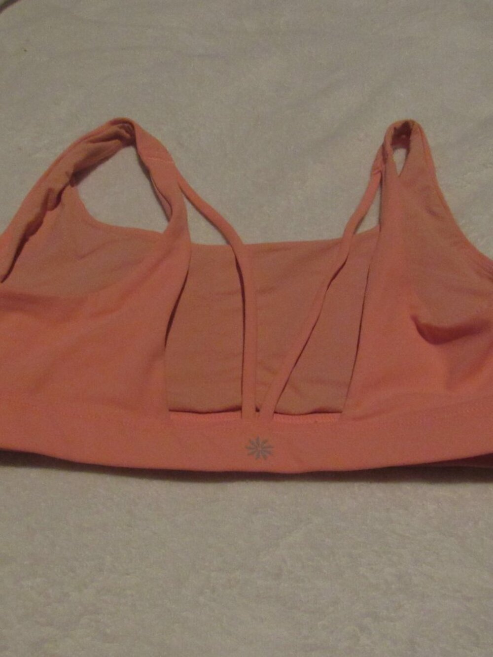 Athleta Coral Sports Bra Size Large USED - Picture 2 of 3